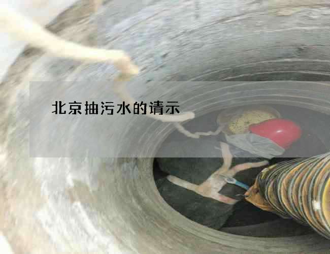 北京抽污水的请示 北京抽污水的请示