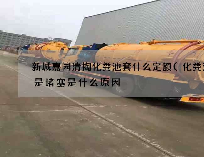 新城嘉园清掏化粪池套什么定额(化粪池总是堵塞是什么原因) 新城嘉园清掏化粪池套什么定额(化粪池总是堵塞是什么原因)