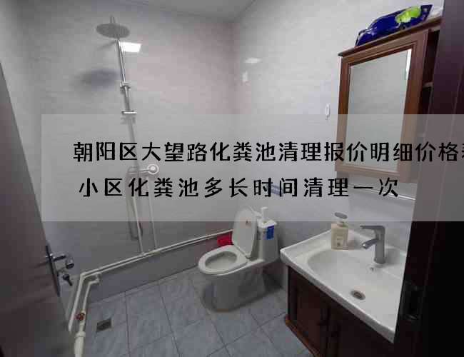 朝阳区大望路化粪池清理报价明细价格表(小区化粪池多长时间清理一次) 朝阳区大望路化粪池清理报价明细价格表(小区化粪池多长时间清理一次)