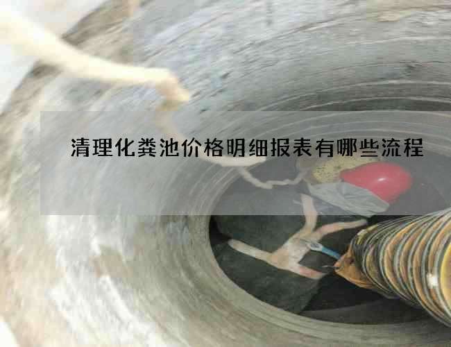 清理化粪池价格明细报表有哪些流程
