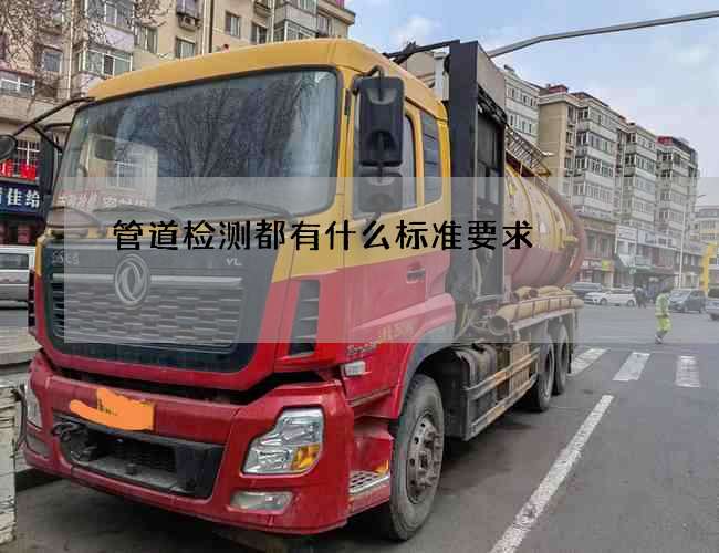 管道检测都有什么标准要求
