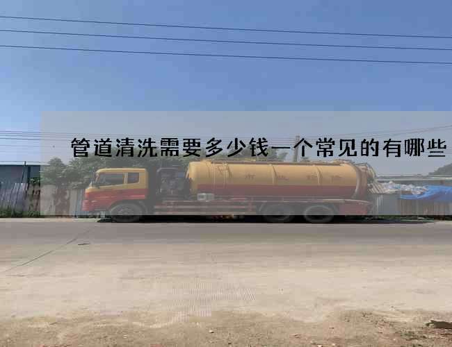管道清洗需要多少钱一个常见的有哪些
