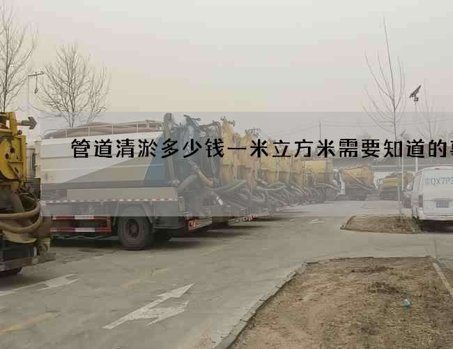 管道清淤多少钱一米立方米需要知道的事情