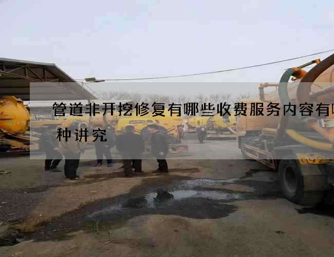 管道非开挖修复有哪些收费服务内容有哪几种讲究