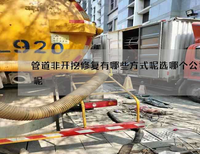 管道非开挖修复有哪些方式呢选哪个公司好呢
