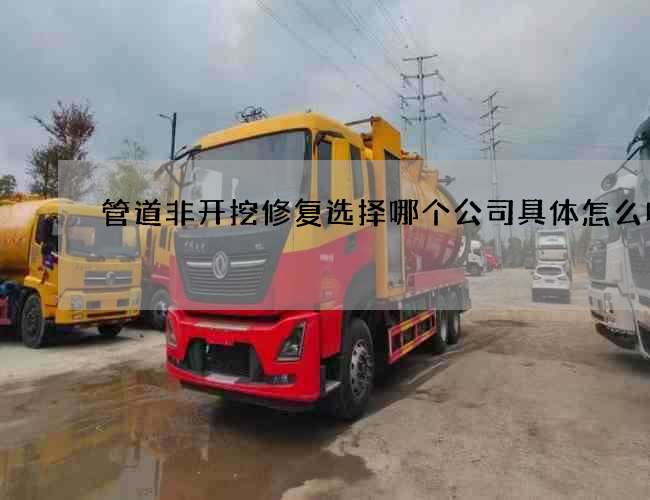 管道非开挖修复选择哪个公司具体怎么收费