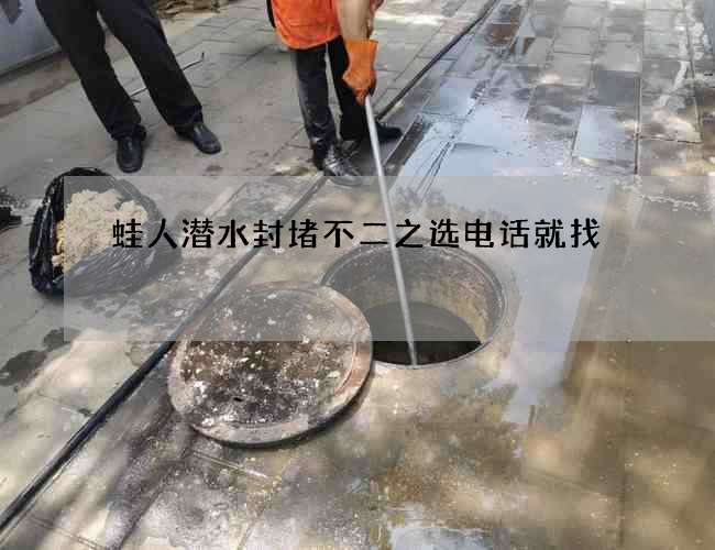 蛙人潜水封堵不二之选电话就找