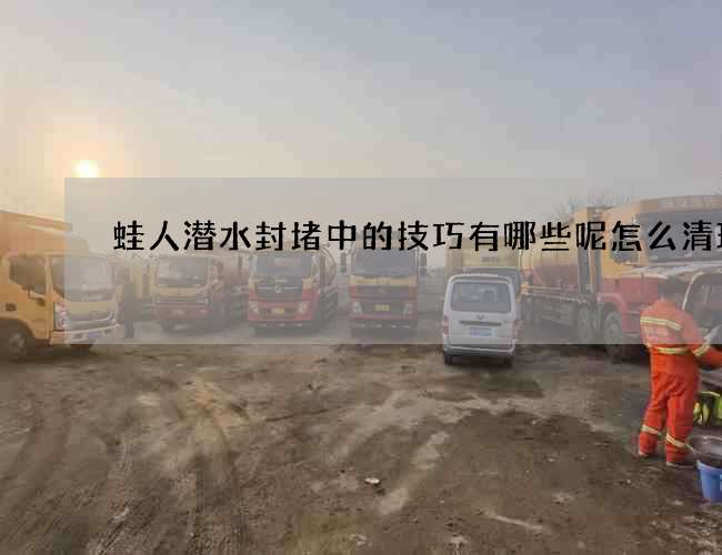 蛙人潜水封堵中的技巧有哪些呢怎么清理