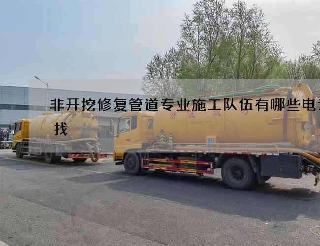 非开挖修复管道专业施工队伍有哪些电话就找