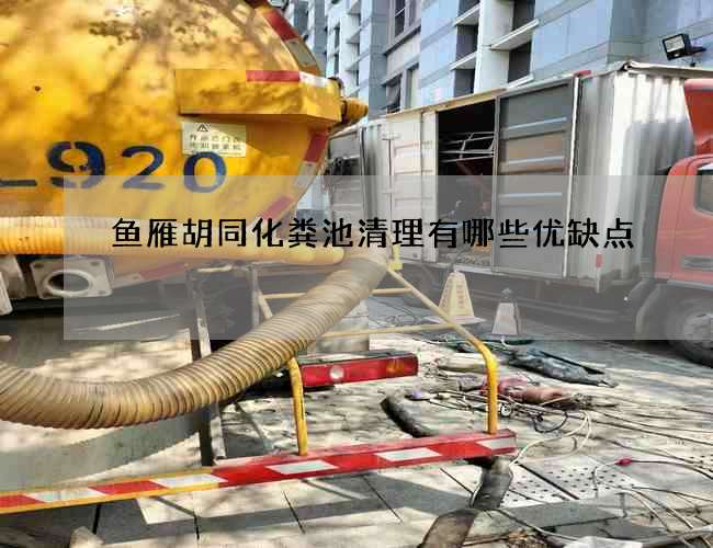 鱼雁胡同化粪池清理有哪些优缺点? 鱼雁胡同化粪池清理有哪些优缺点?
