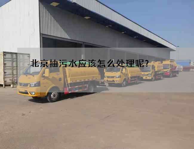 北京抽污水应该怎么处理呢？