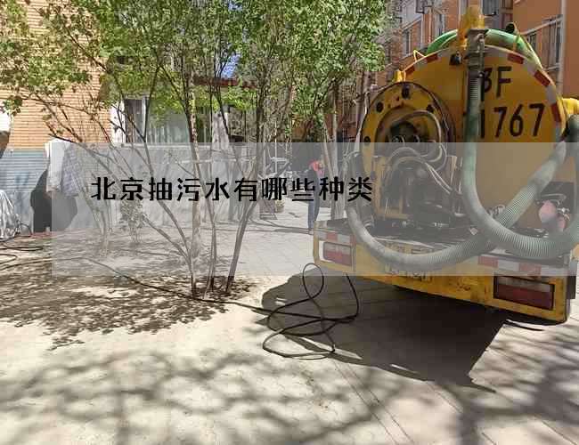 北京抽污水有哪些种类? 北京抽污水有哪些种类?