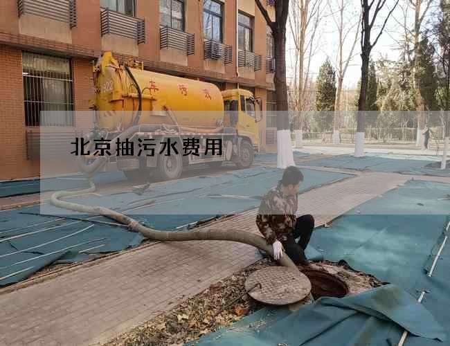 北京抽污水费用