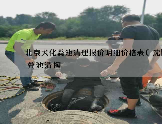 北京犬化粪池清理报价明细价格表(沈阳化粪池清掏) 北京犬化粪池清理报价明细价格表(沈阳化粪池清掏)