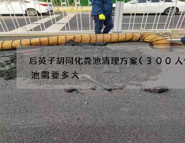 后英子胡同化粪池清理方案(300人化粪池需要多大) 后英子胡同化粪池清理方案(300人化粪池需要多大)
