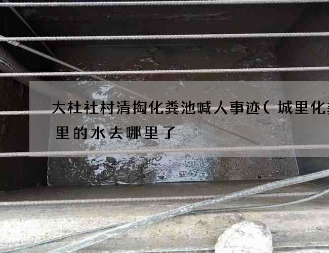 大杜社村清掏化粪池喊人事迹(城里化粪池里的水去哪里了) 大杜社村清掏化粪池喊人事迹(城里化粪池里的水去哪里了)
