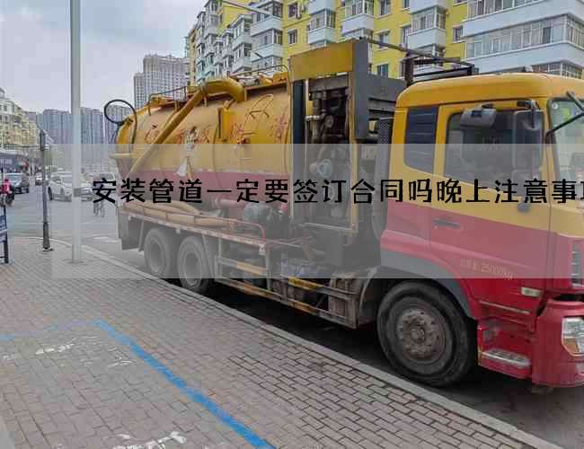 安装管道一定要签订合同吗晚上注意事项