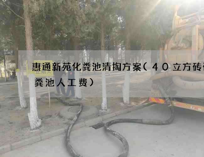 惠通新苑化粪池清掏方案(40立方砖砌化粪池人工费)