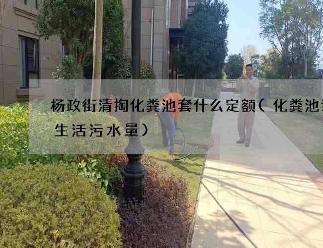 杨政街清掏化粪池套什么定额(化粪池计算生活污水量)