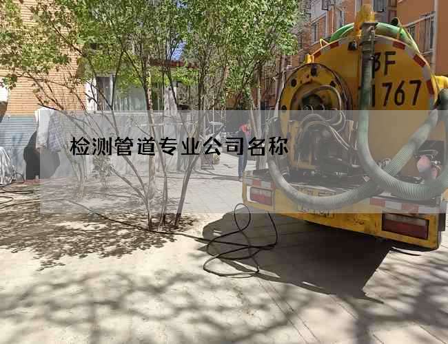检测管道专业公司名称 检测管道专业公司名称