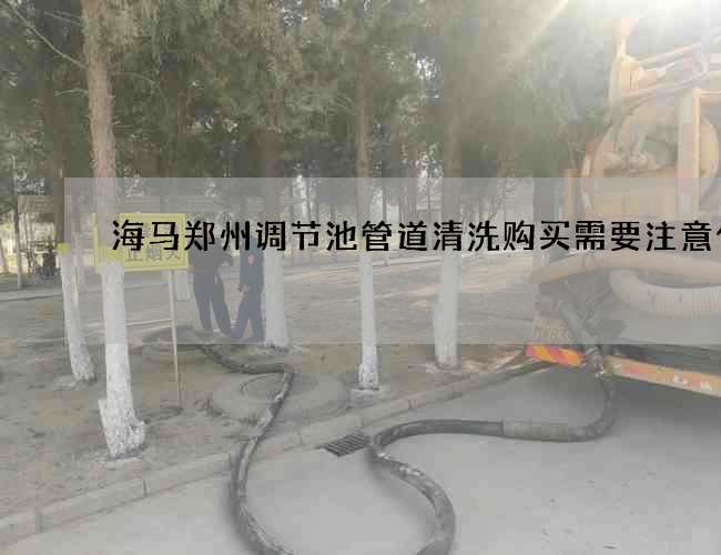 海马郑州调节池管道清洗购买需要注意什么