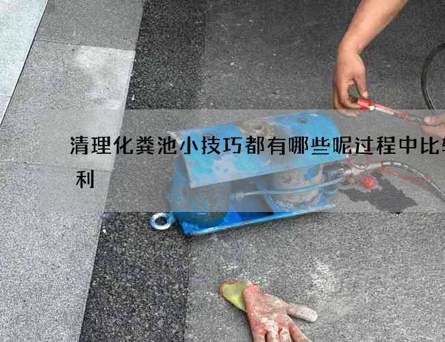 清理化粪池小技巧都有哪些呢过程中比较顺利