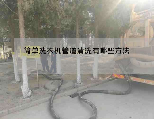 简单洗衣机管道清洗有哪些方法