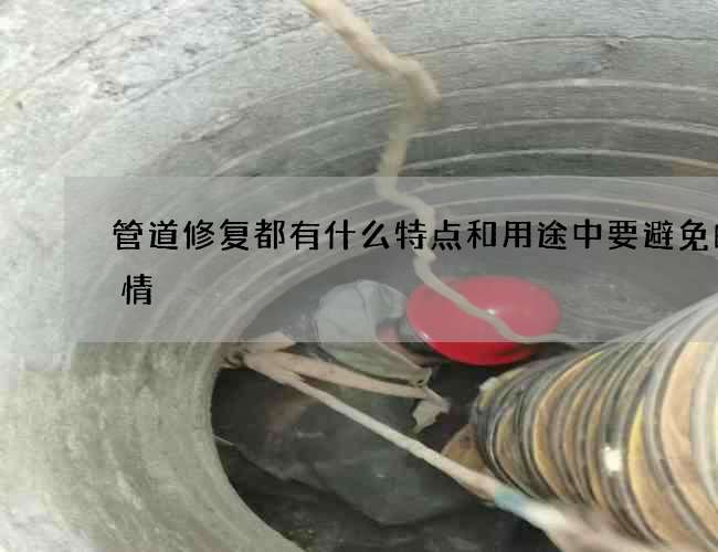 管道修复都有什么特点和用途中要避免的事情