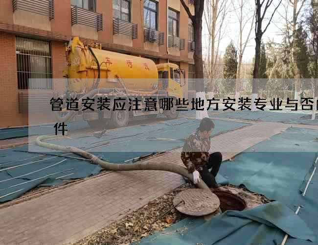 管道安装应注意哪些地方安装专业与否的条件