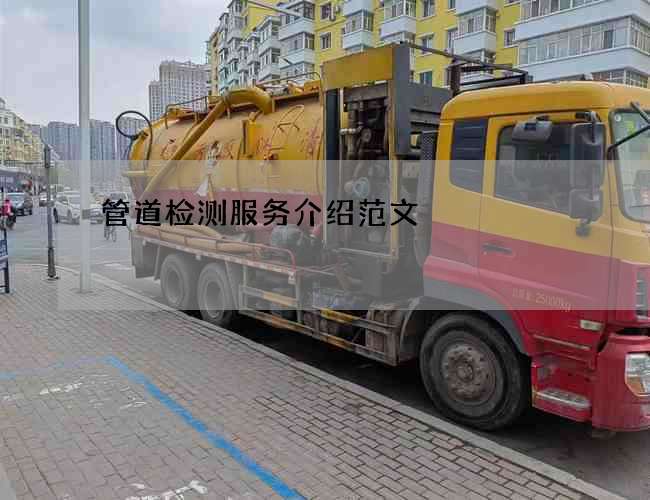 管道检测服务介绍范文