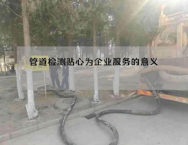 管道检测贴心为企业服务的意义