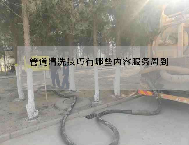 管道清洗技巧有哪些内容服务周到