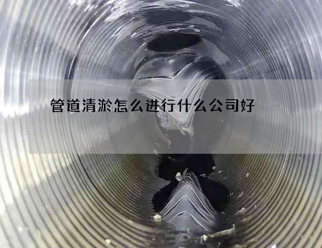 管道清淤怎么进行什么公司好