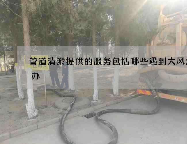 管道清淤提供的服务包括哪些遇到大风怎么办