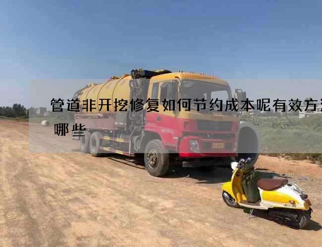 管道非开挖修复如何节约成本呢有效方法有哪些 管道非开挖修复如何节约成本呢有效方法有哪些