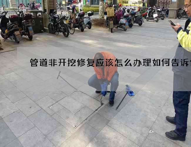 管道非开挖修复应该怎么办理如何告诉你