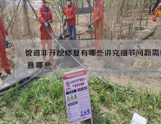 管道非开挖修复有哪些讲究细节问题需要注意哪些