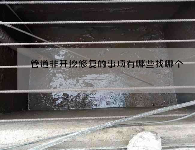 管道非开挖修复的事项有哪些找哪个