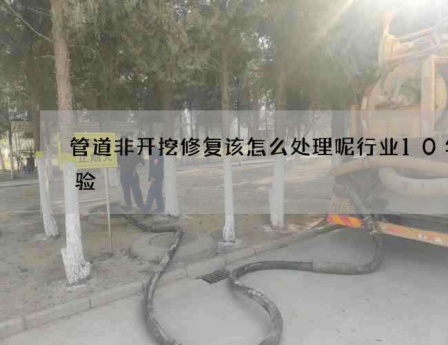 管道非开挖修复该怎么处理呢行业10年经验