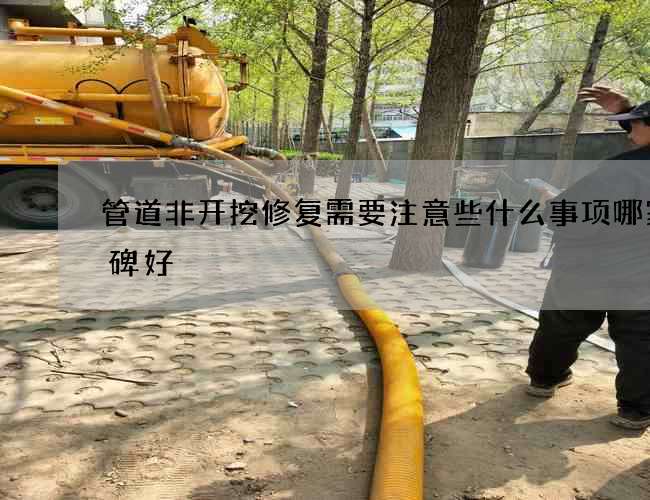 管道非开挖修复需要注意些什么事项哪家口碑好