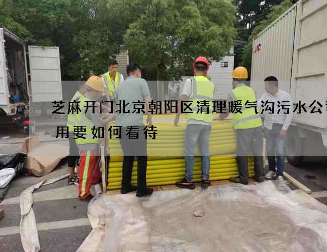芝麻开门北京朝阳区清理暖气沟污水公司费用要如何看待