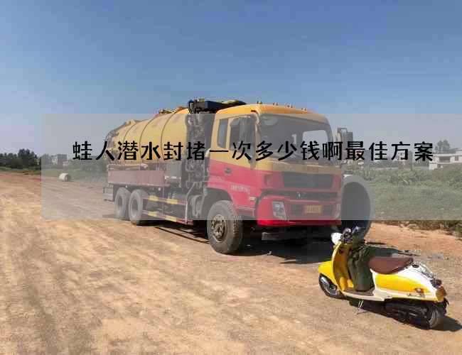 蛙人潜水封堵一次多少钱啊最佳方案