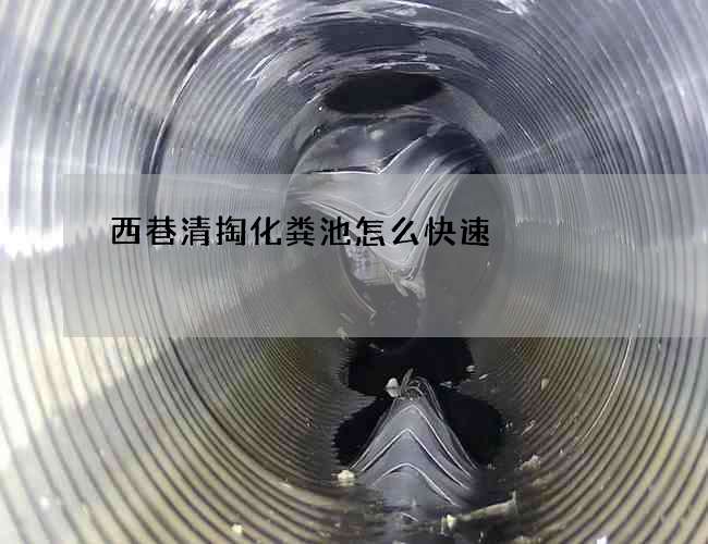 西巷清掏化粪池怎么快速
