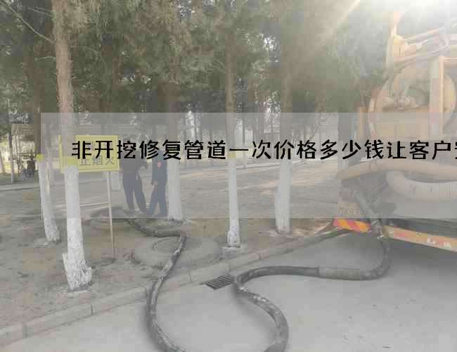 非开挖修复管道一次价格多少钱让客户安心