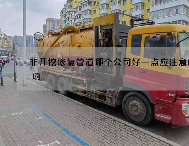 非开挖修复管道哪个公司好一点应注意的事项