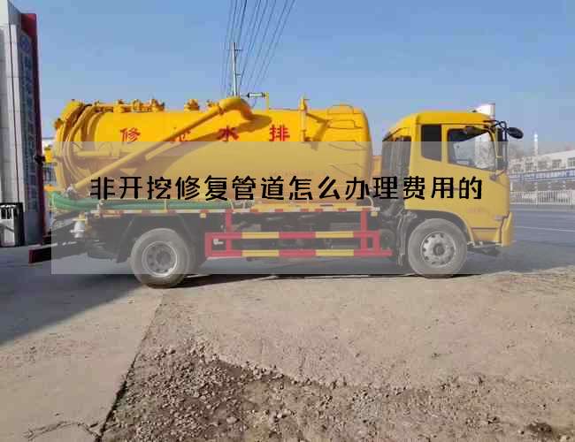 非开挖修复管道怎么办理费用的