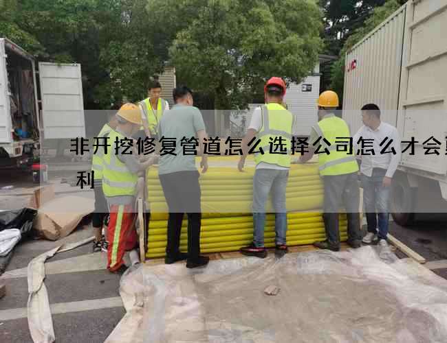 非开挖修复管道怎么选择公司怎么才会更顺利