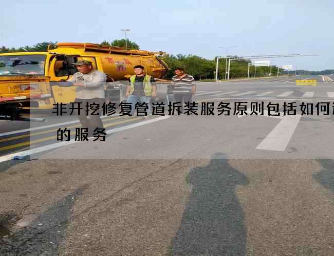 非开挖修复管道拆装服务原则包括如何选择的服务