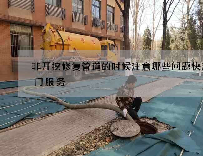 非开挖修复管道的时候注意哪些问题快速上门服务