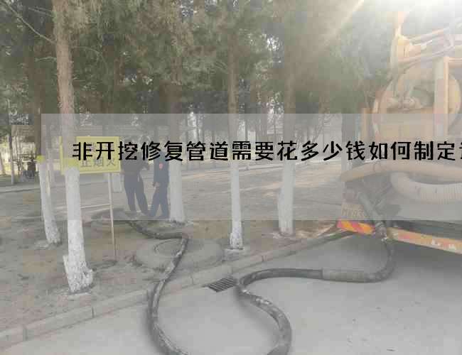 非开挖修复管道需要花多少钱如何制定计划
